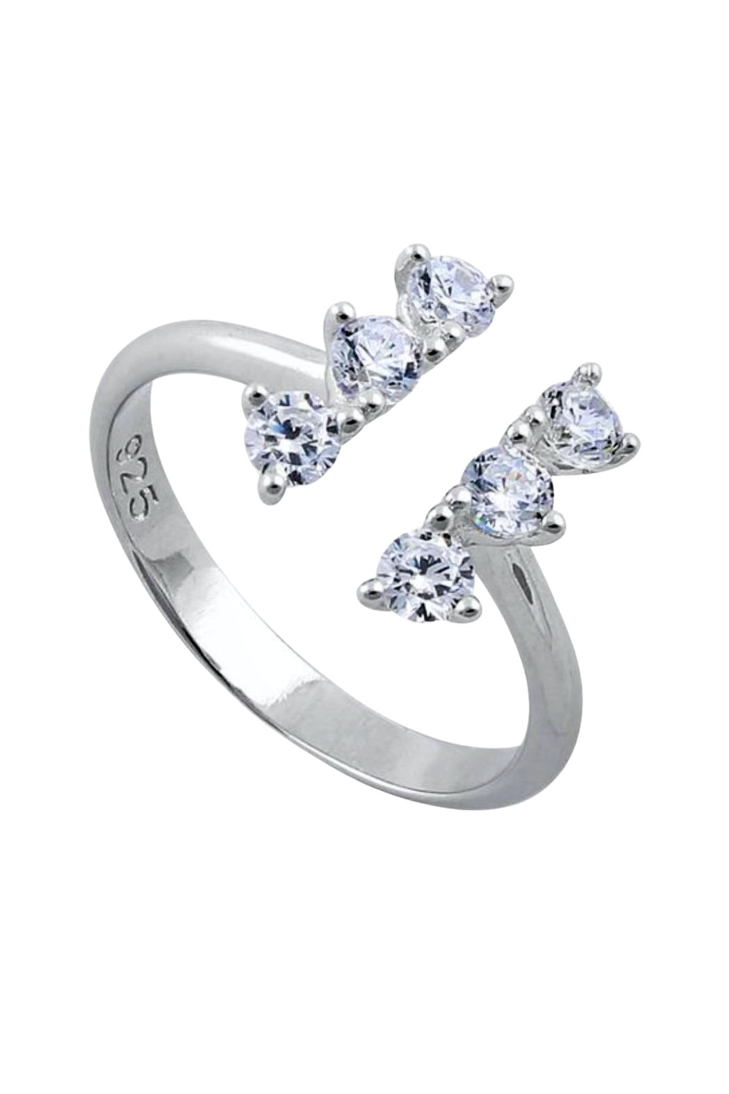 Sterling CZ Bar Ring