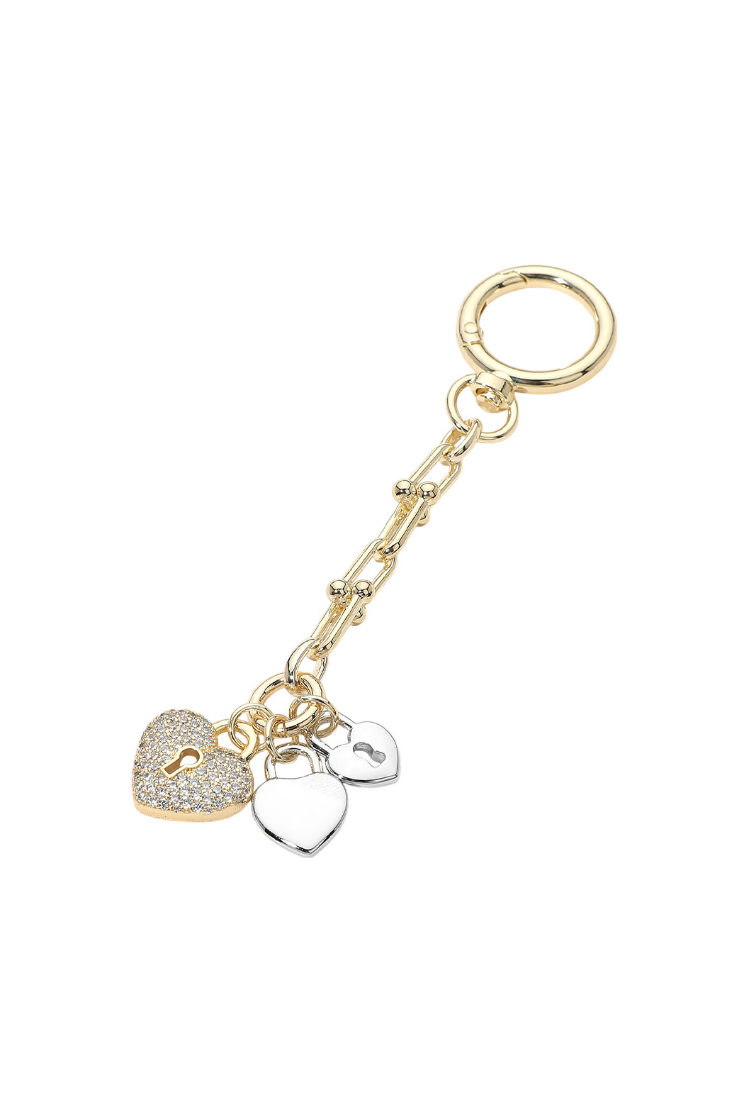 Gold Plated Keychain D Bag Charm