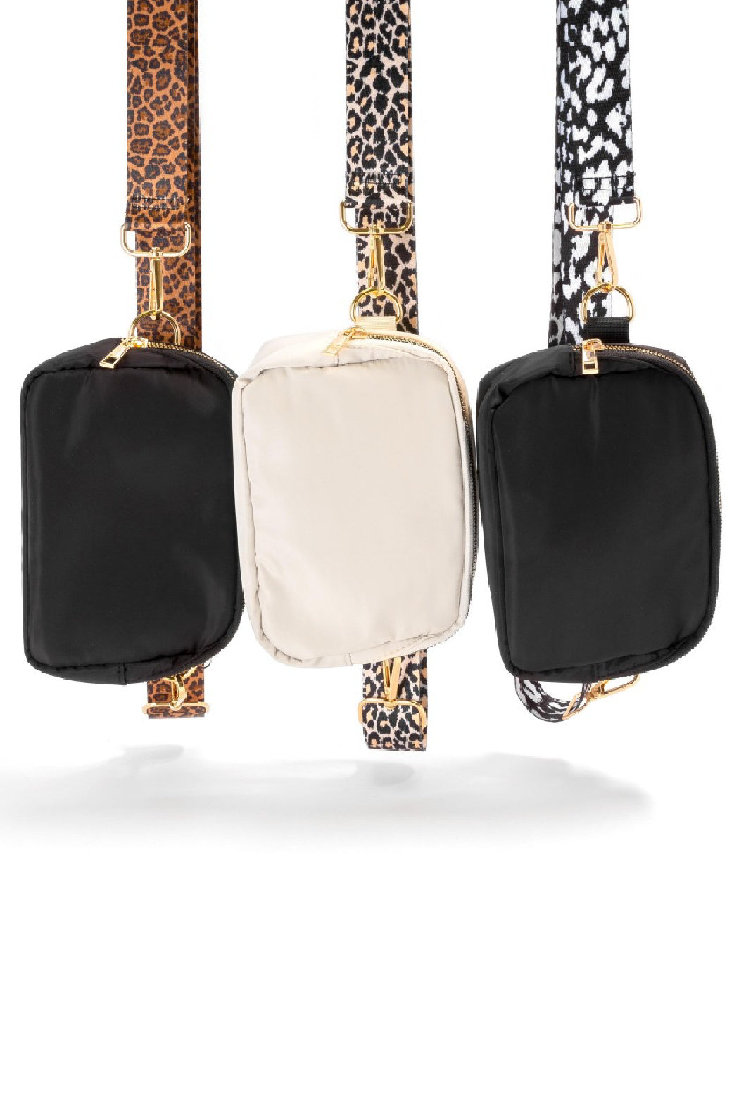 2 Strap Rectangular Nylon Sling Bag