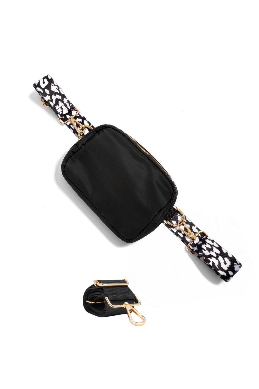 2 Strap Rectangular Nylon Sling Bag