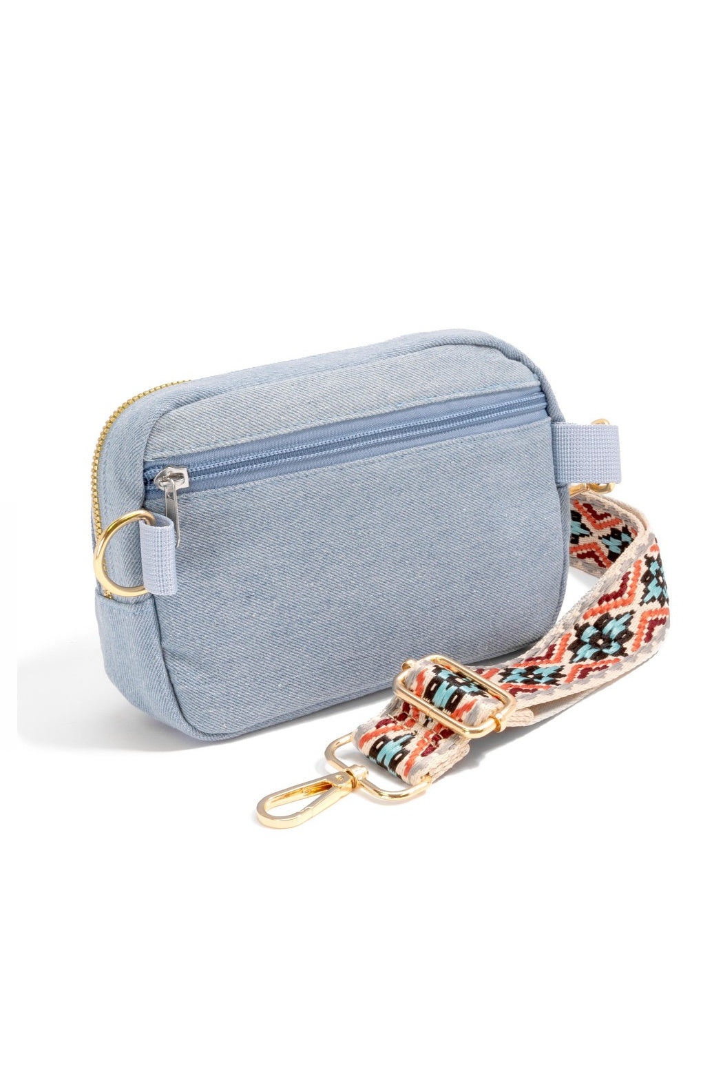 2 Strap Rectangular Nylon Sling Bag