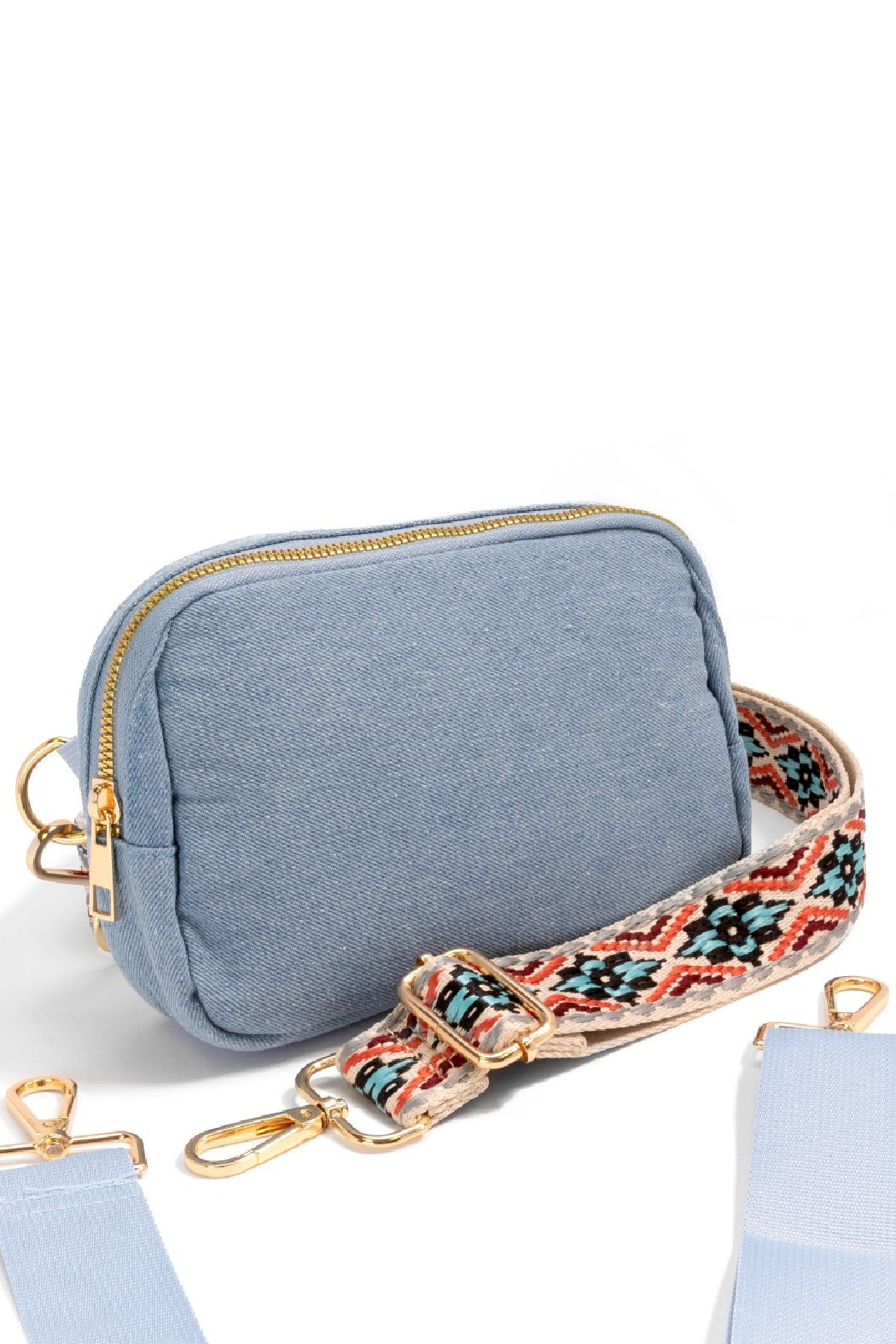 2 Strap Rectangular Nylon Sling Bag
