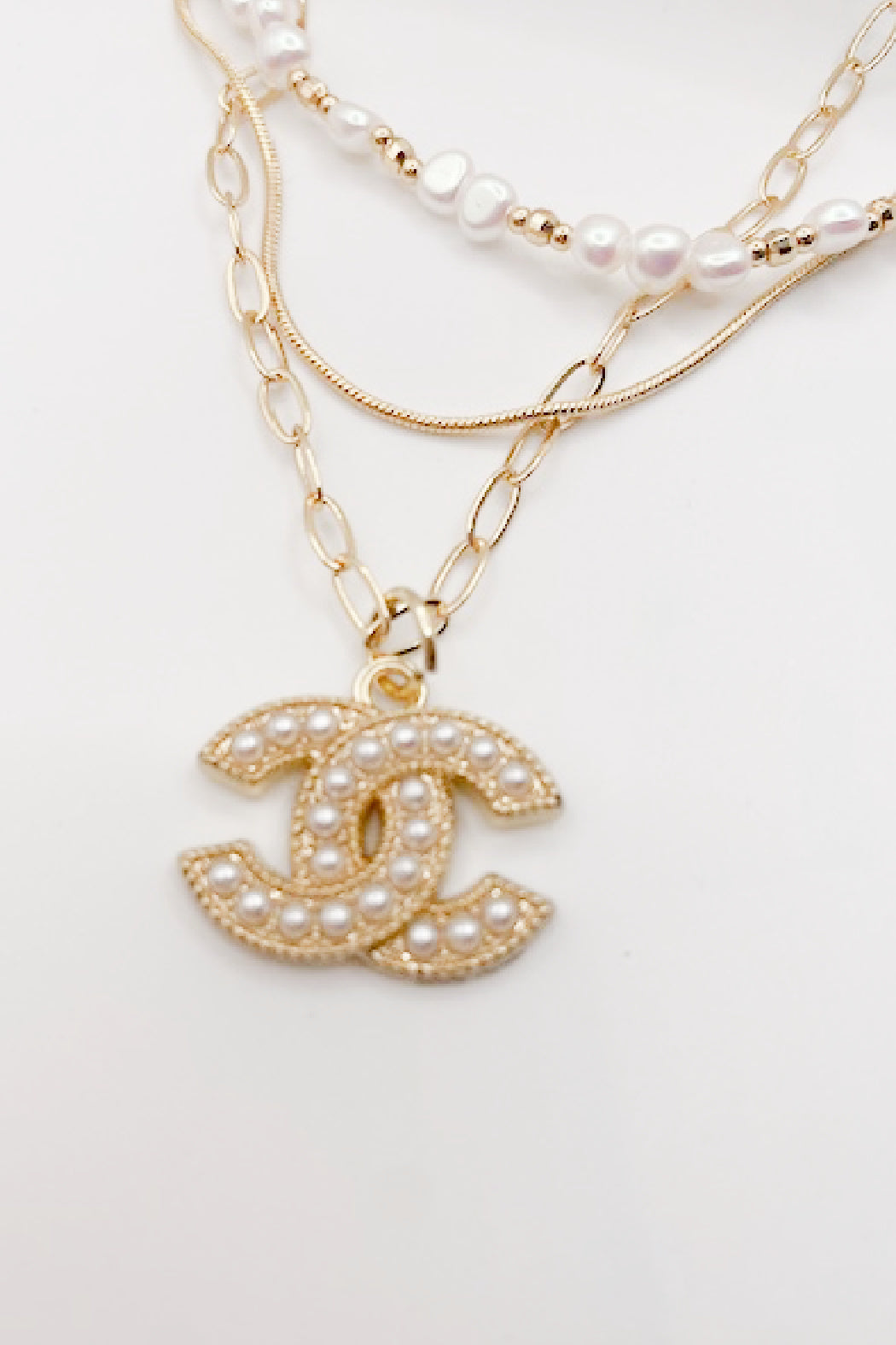 Pearl Bead Chanel Pull Necklace