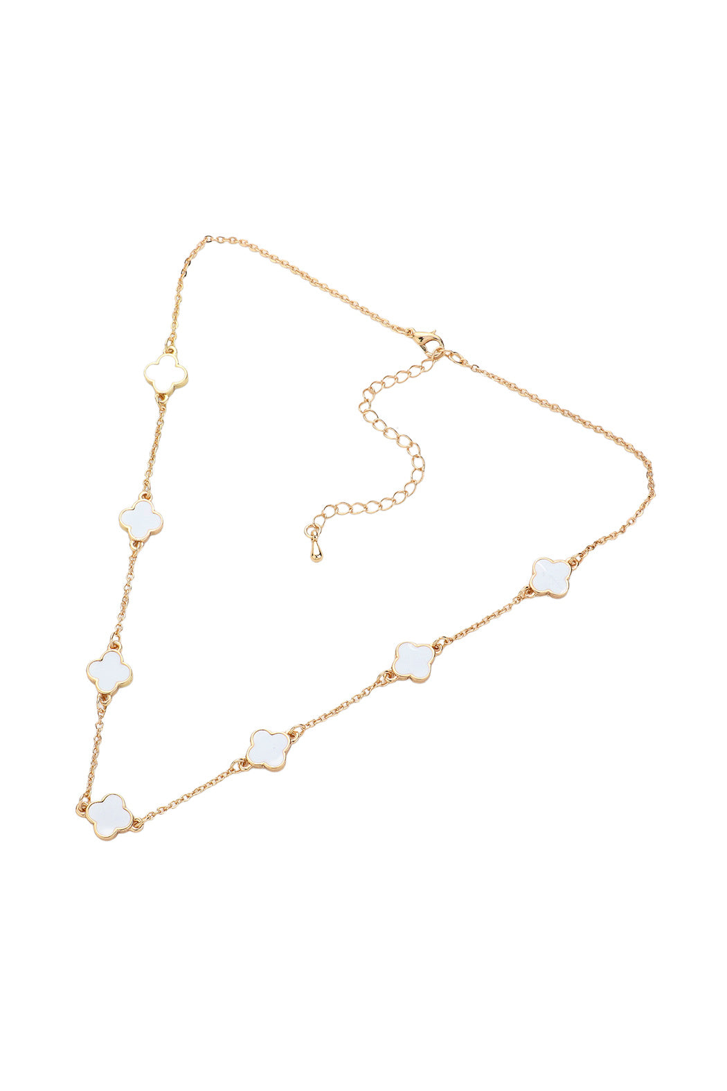Lucky 7 Enamel Clover Necklace