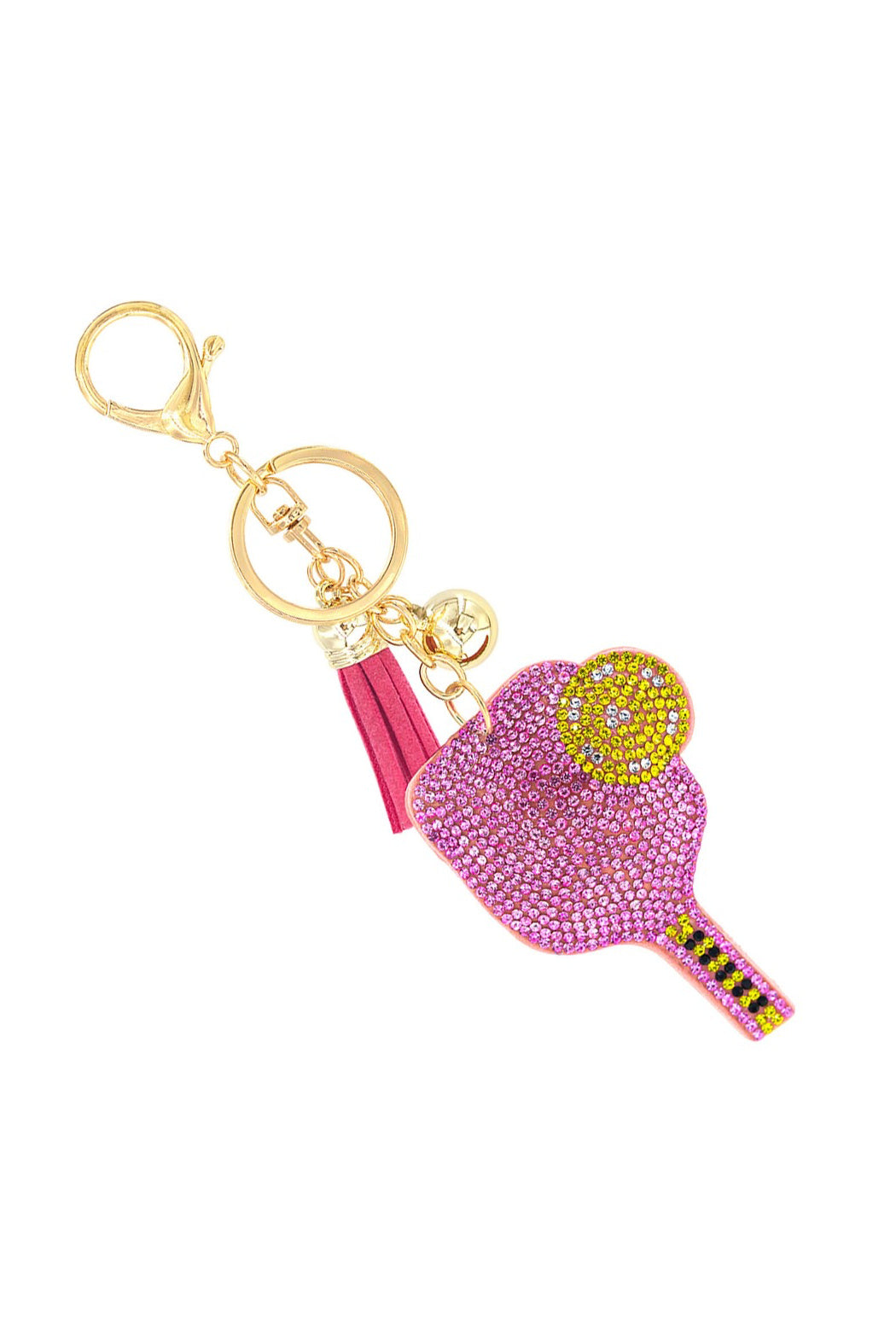 Crystal Pickleball Keychain