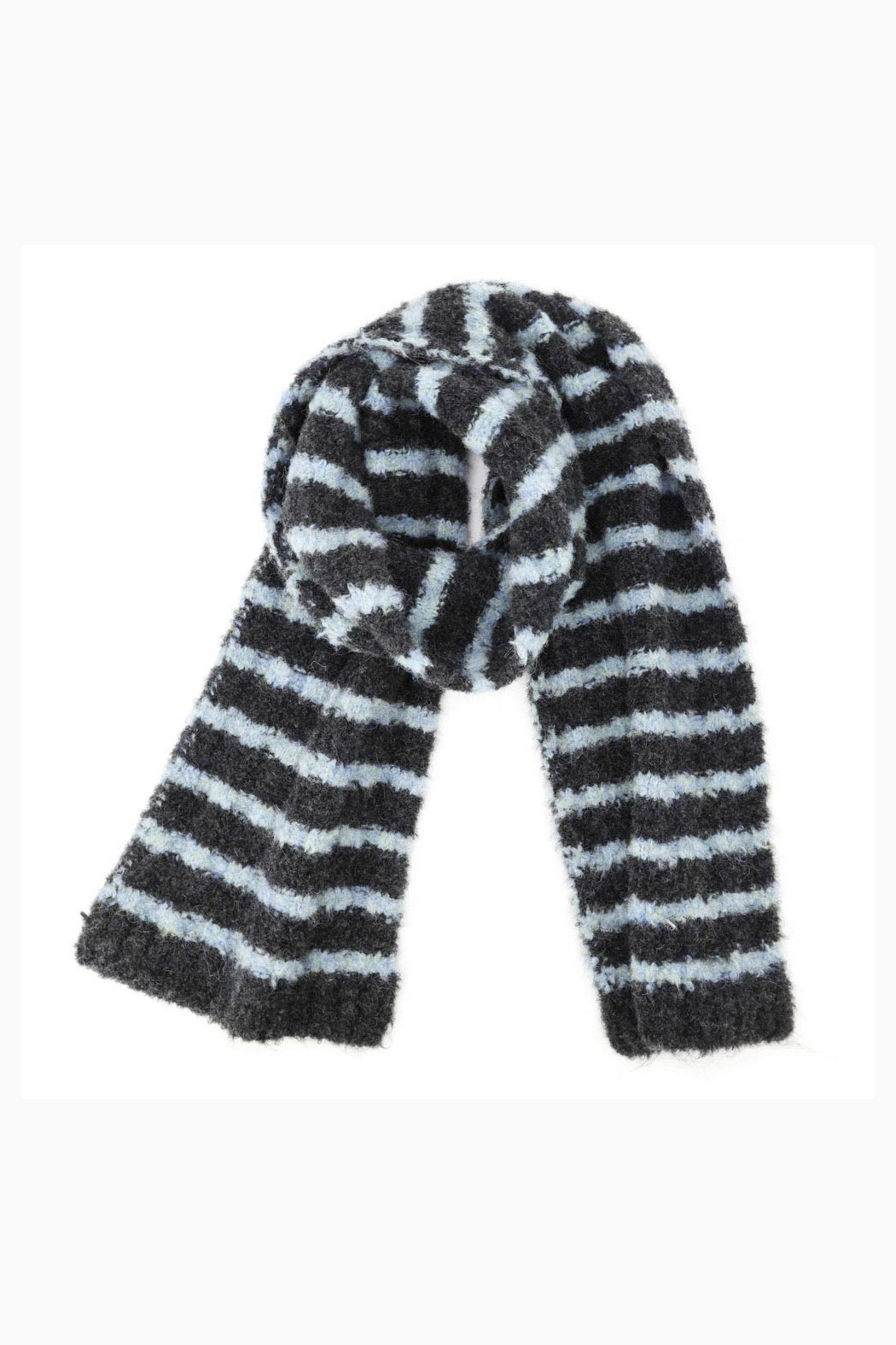 Chenille Boucle Striped Scarf
