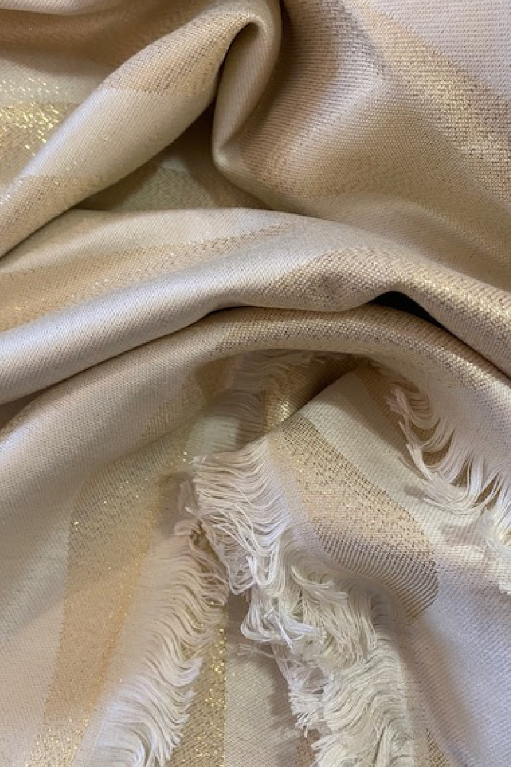 Wide Waves Gold Scarf