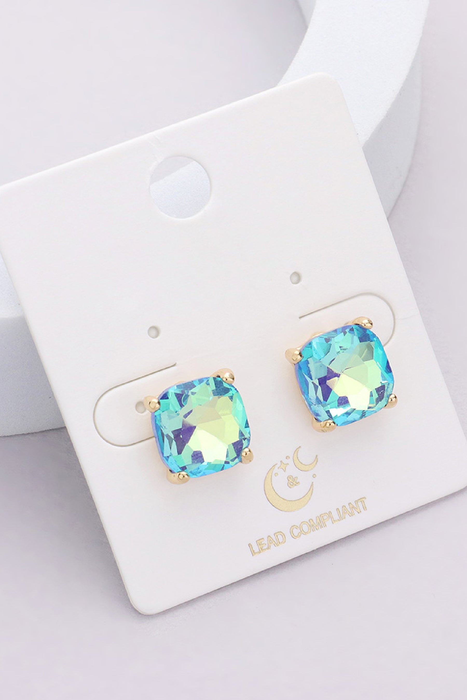 AB Cushion Cut Earrings