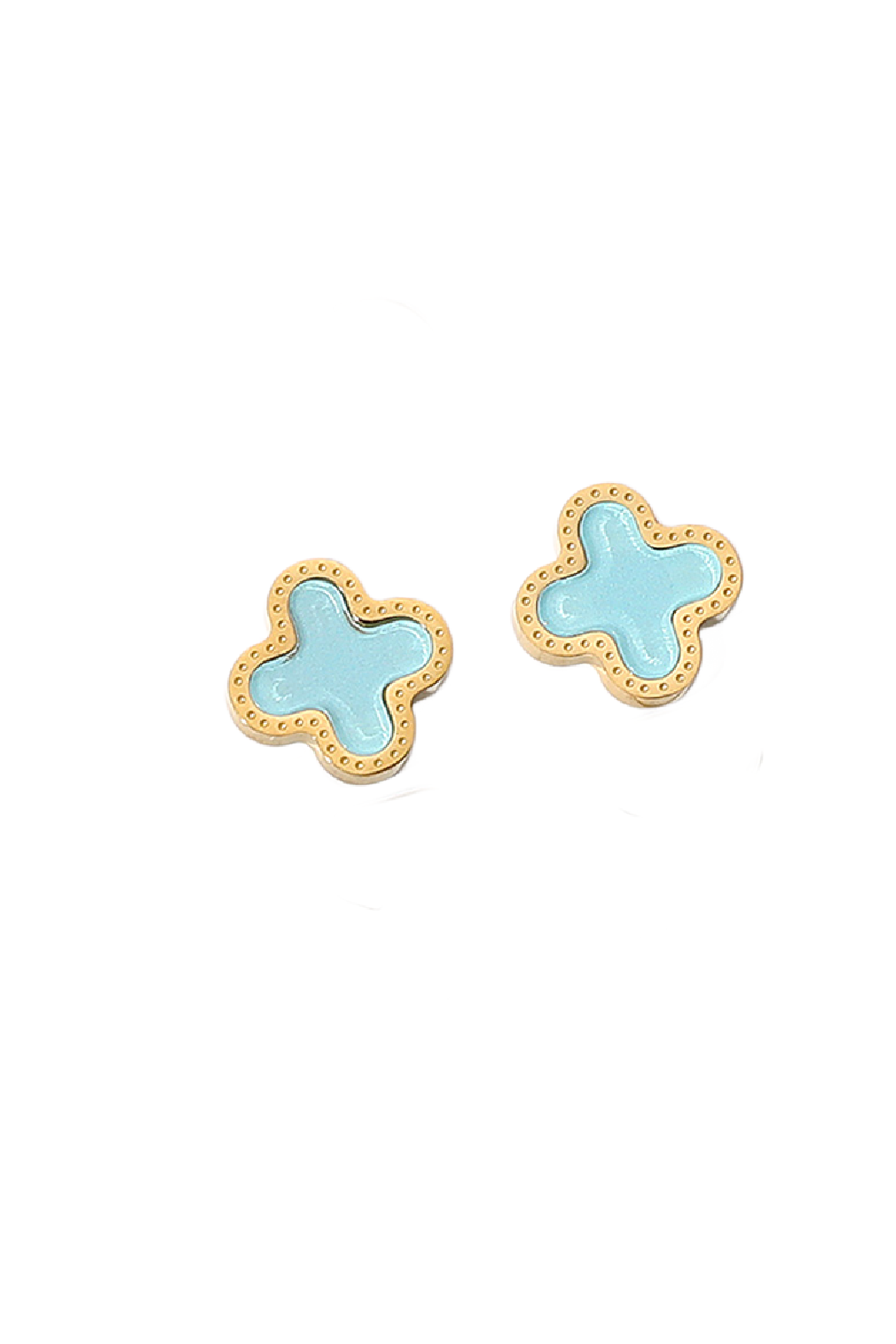 Stone Clover Earrings