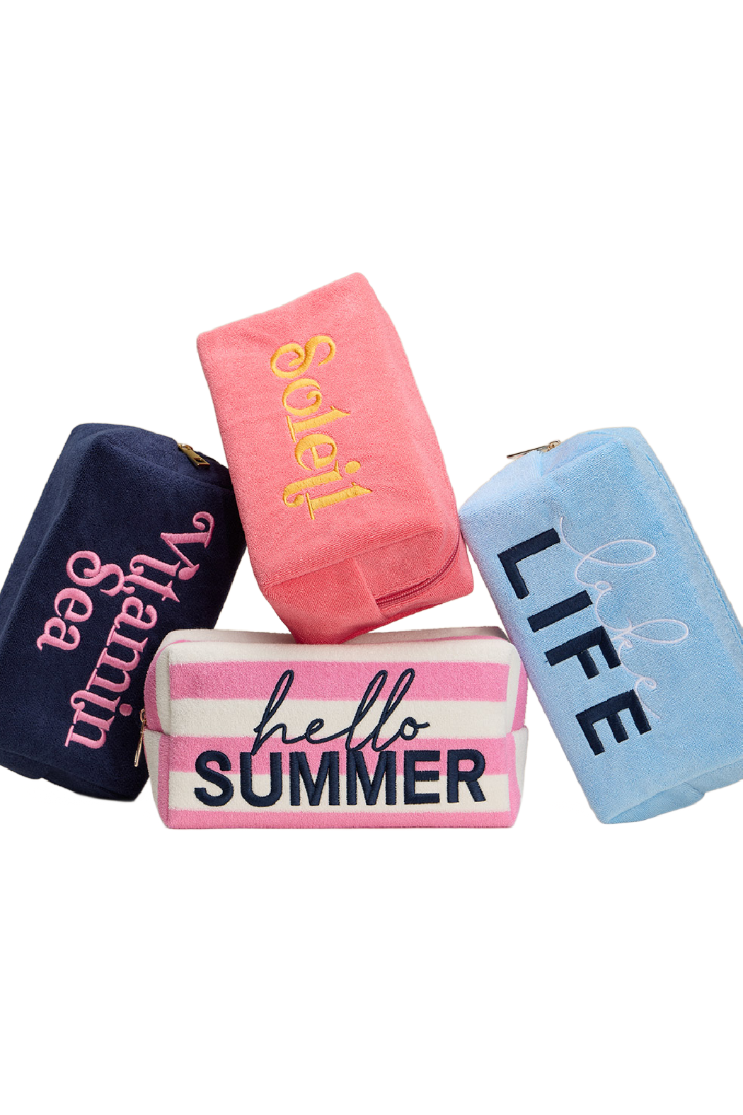 Terry Cloth Summertime Cosmetic Pouch