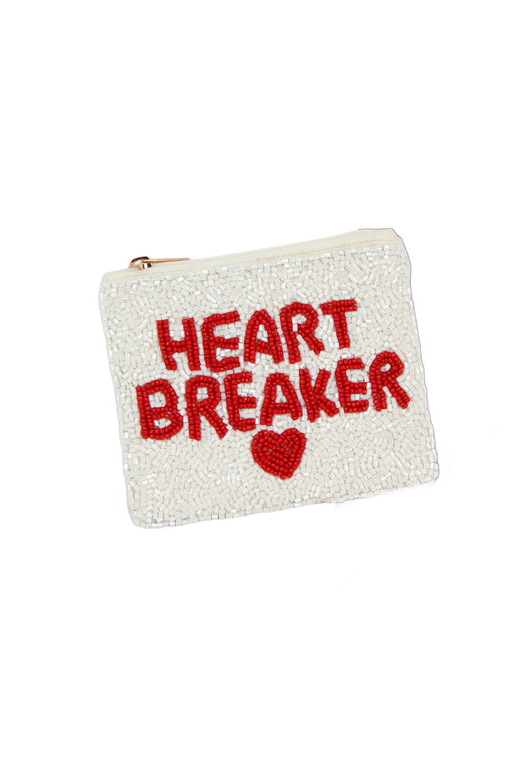 Heart Breaker Beaded Pouch
