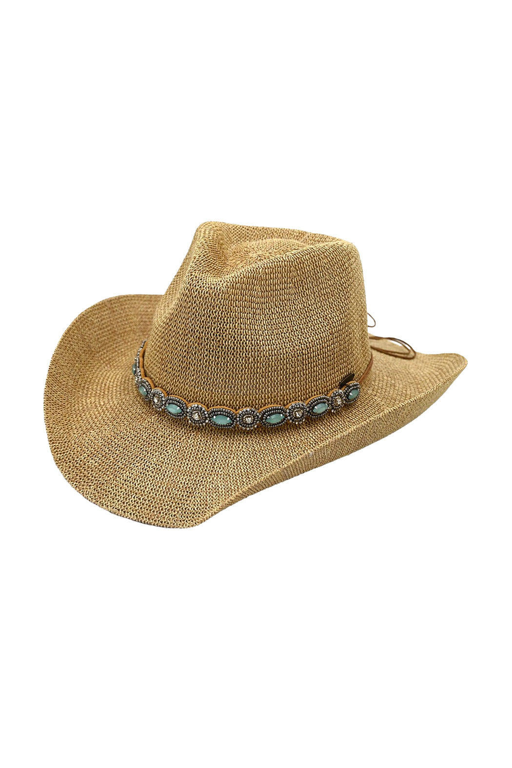 Jeweled Cowgirl Straw Hat