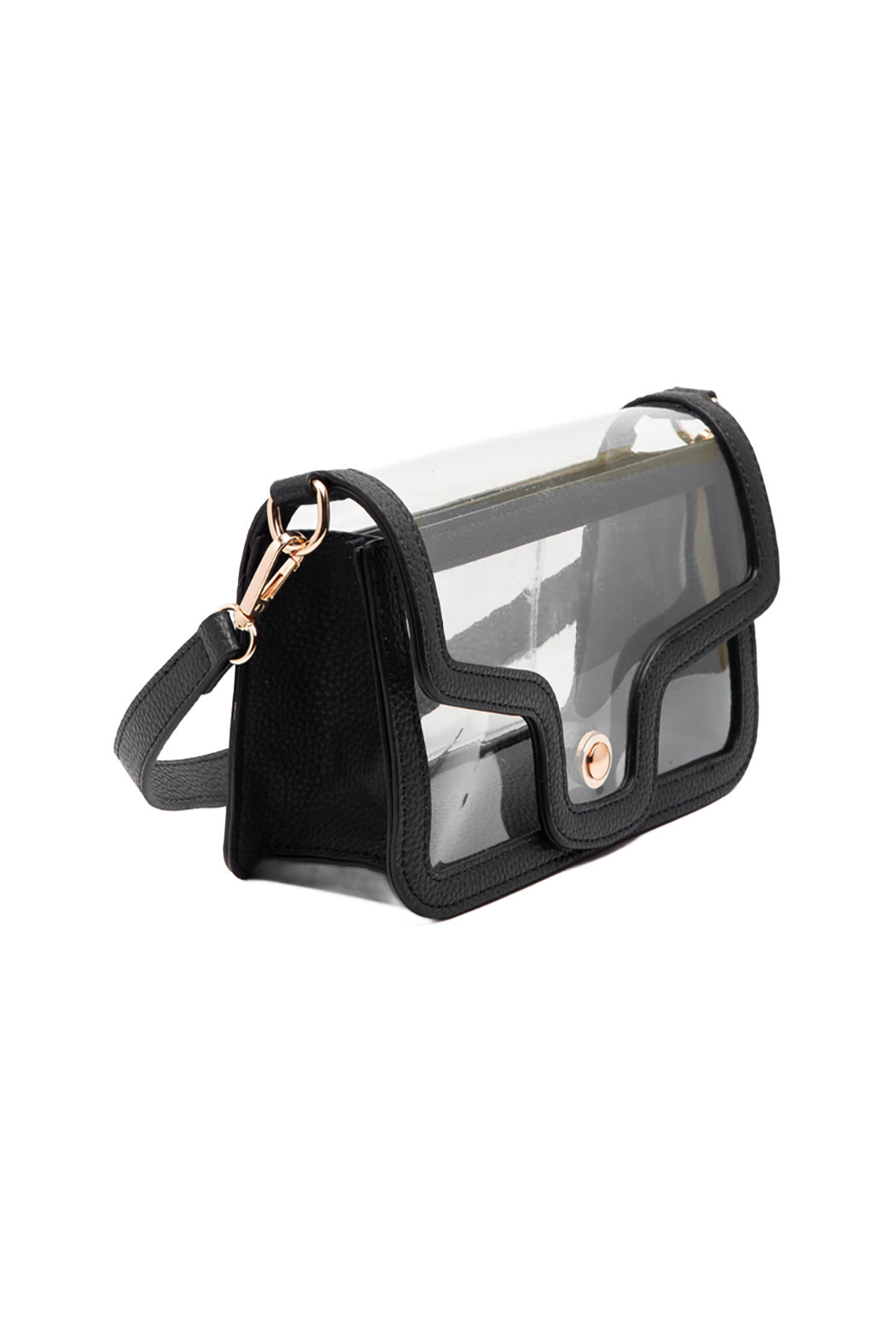 Clear Fold-over Wristlet Crossbody Bag