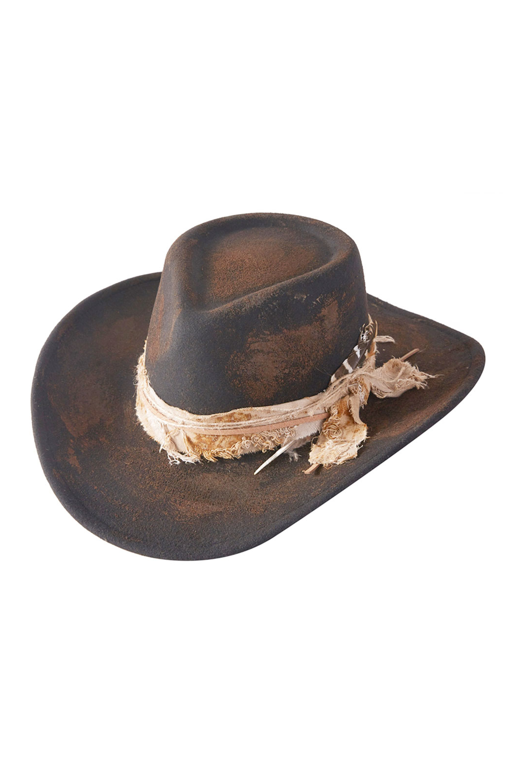 Choose Your Shape Black Distressed Fedora