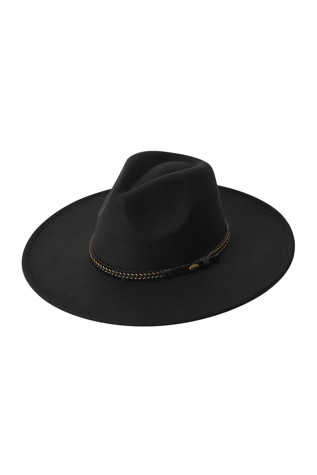 Woven Hat Band Felt Fedora