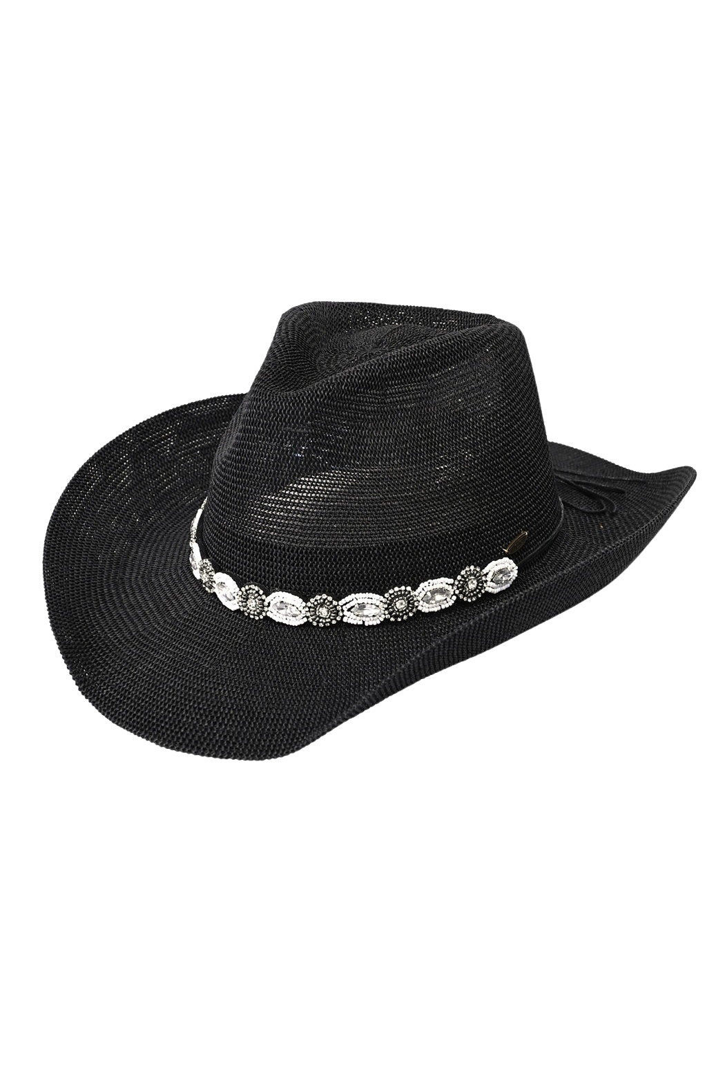 Jeweled Cowgirl Straw Hat