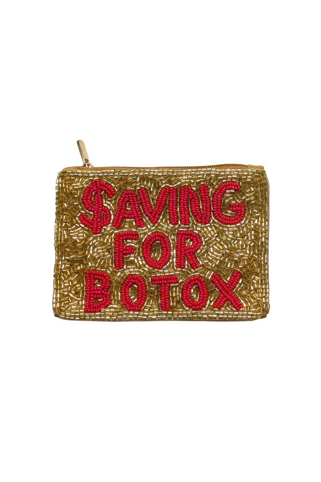 Saving For Botox Beaded Mini Pouch