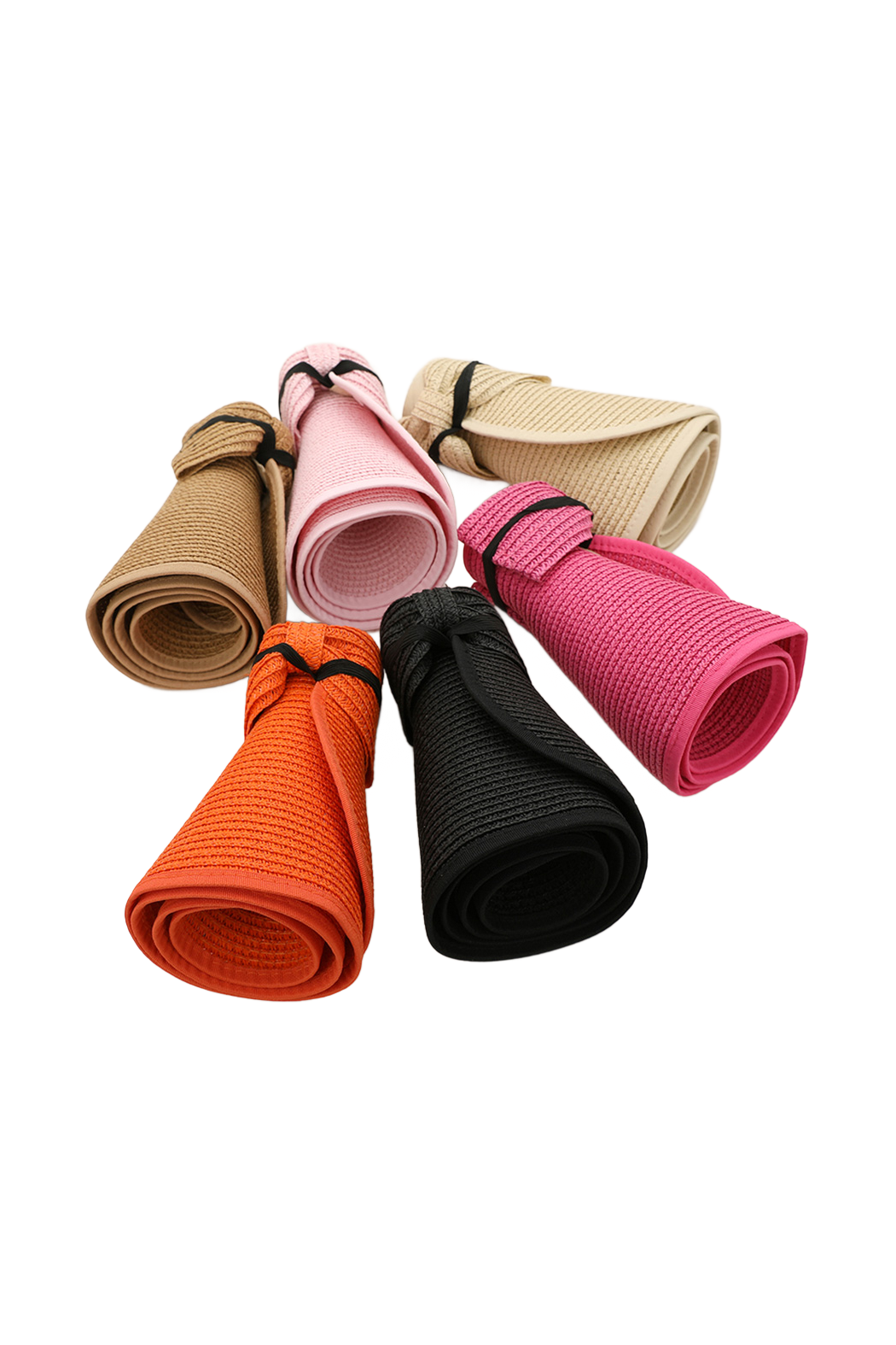 Up-cycled LV Rollable Packable Straw Visor