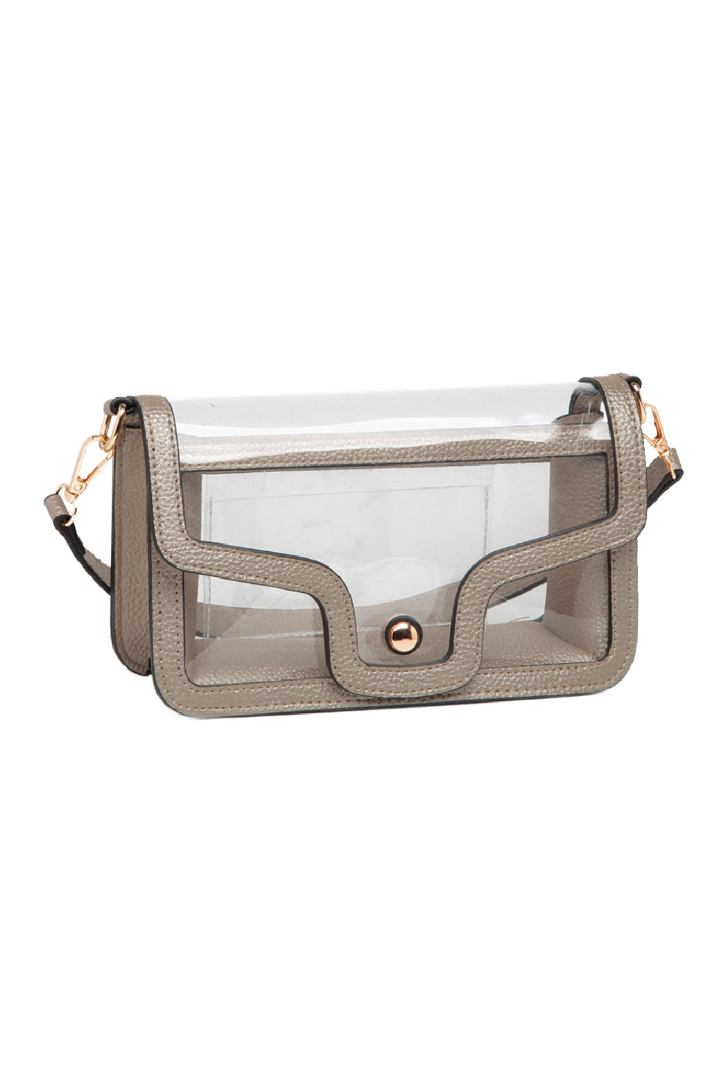 Clear Fold-over Wristlet Crossbody Bag