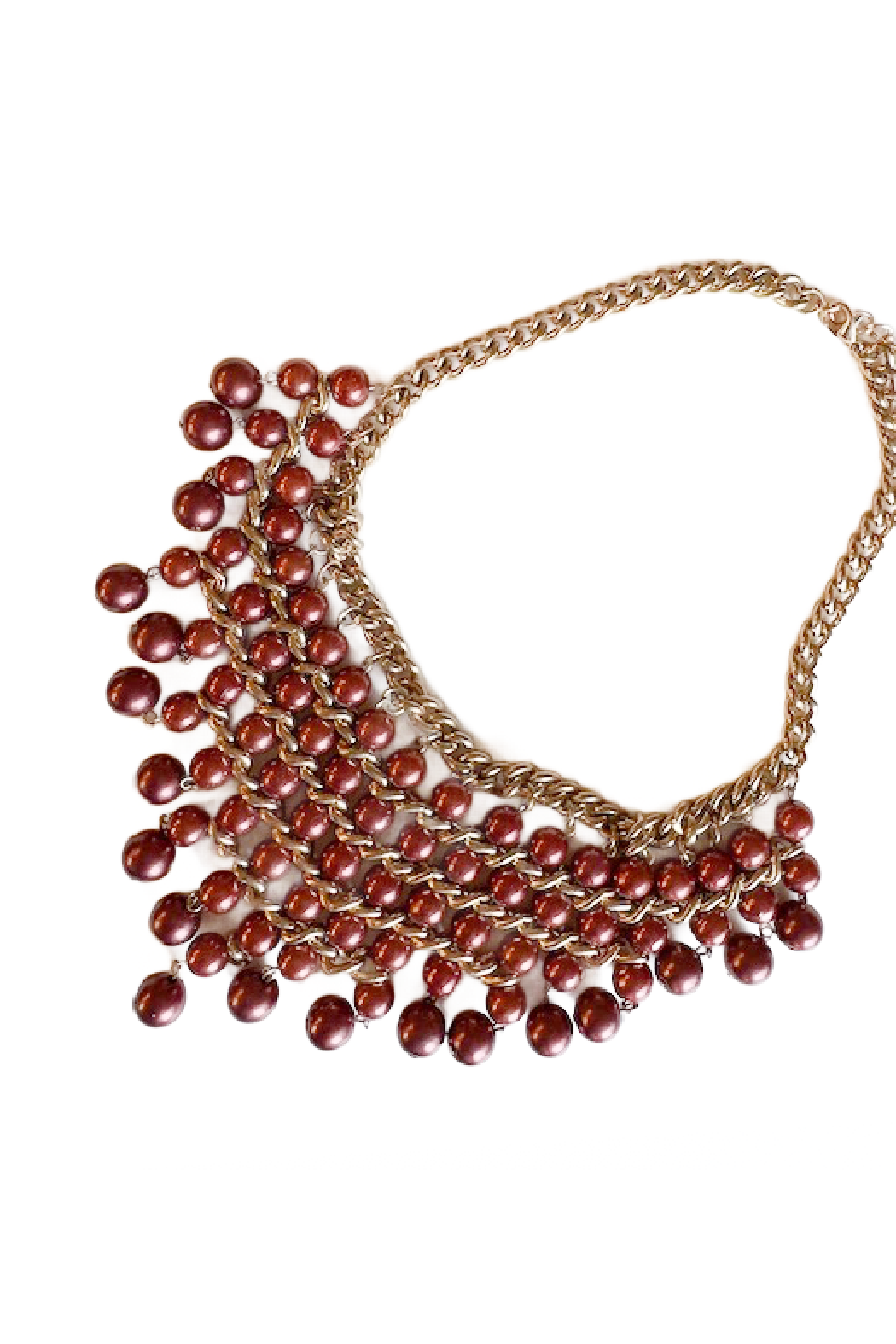 Brown Pearl Statement Necklace