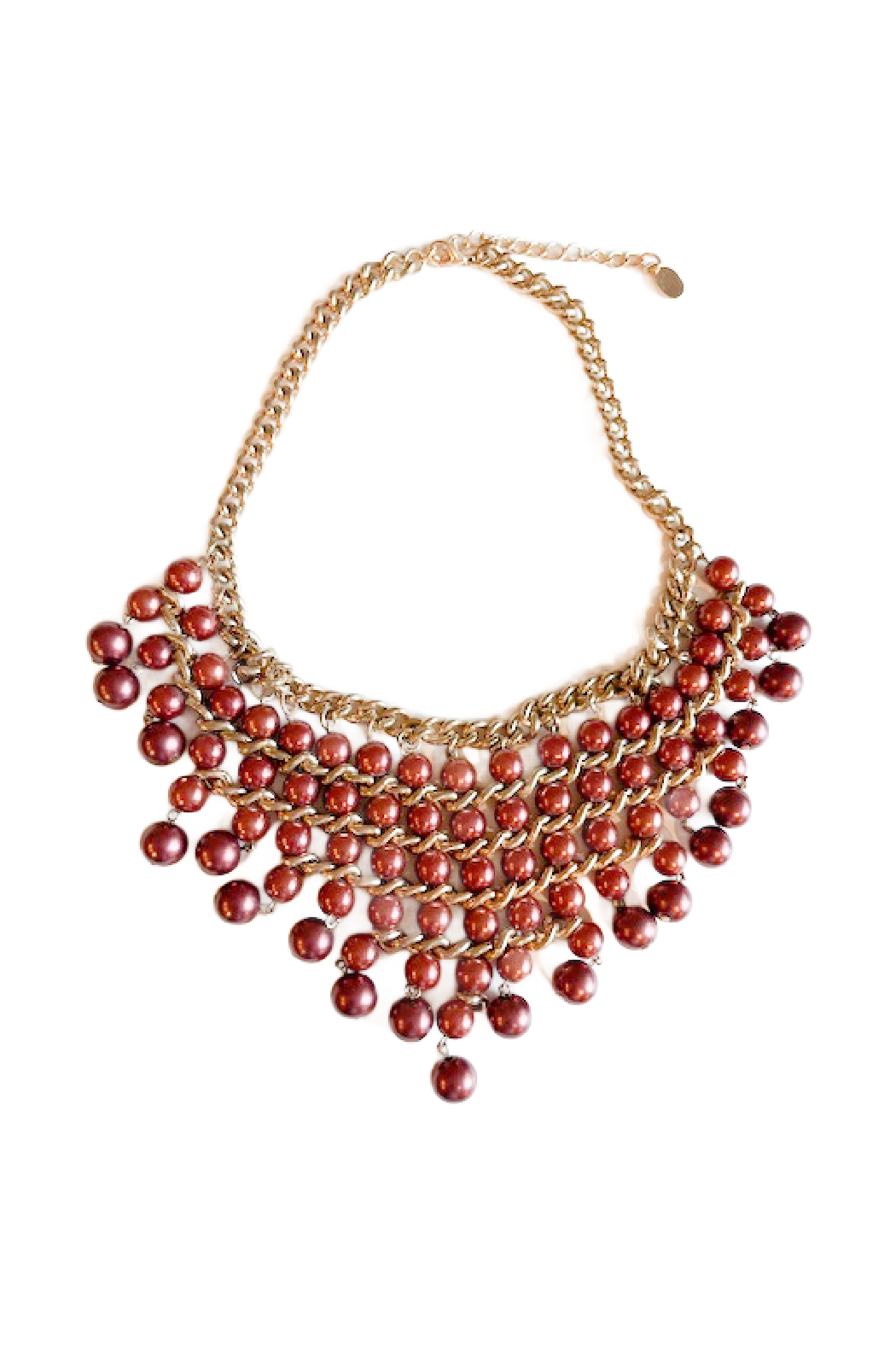 Brown Pearl Statement Necklace