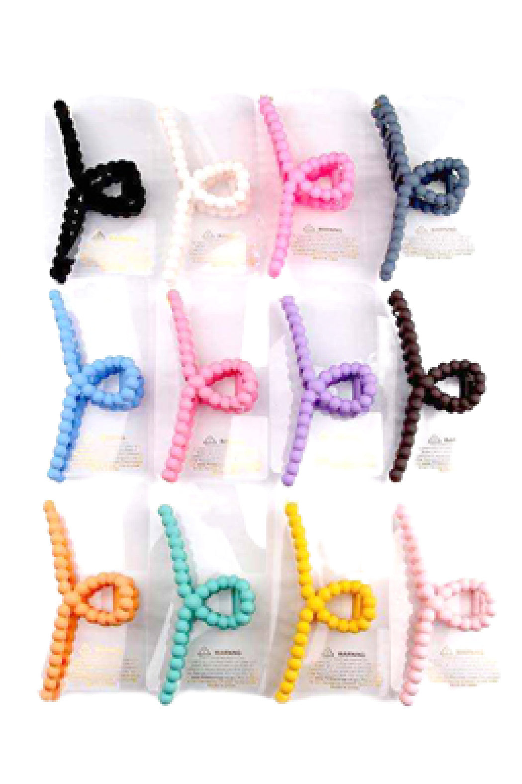 Set of 12 Bubble Style Hair Clips