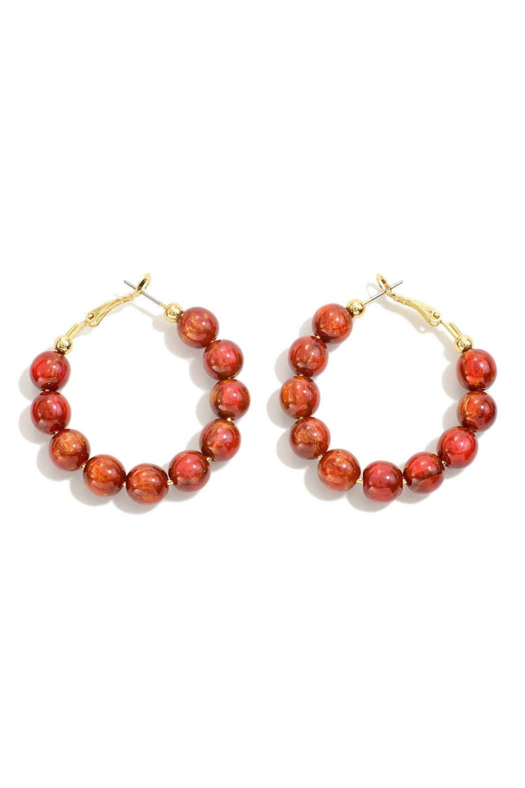 Majestic Bead Hoop Earrings