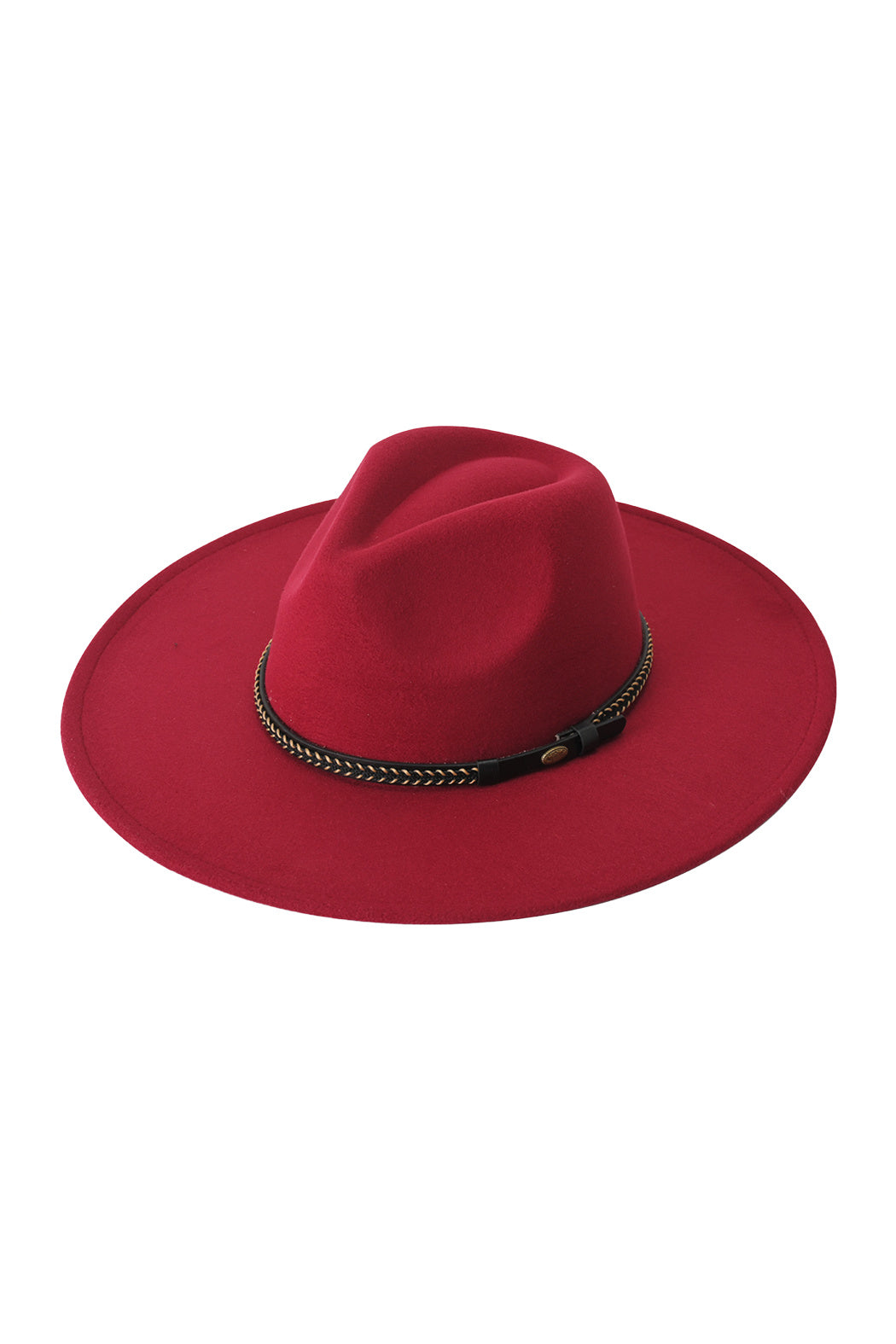 Woven Hat Band Felt Fedora