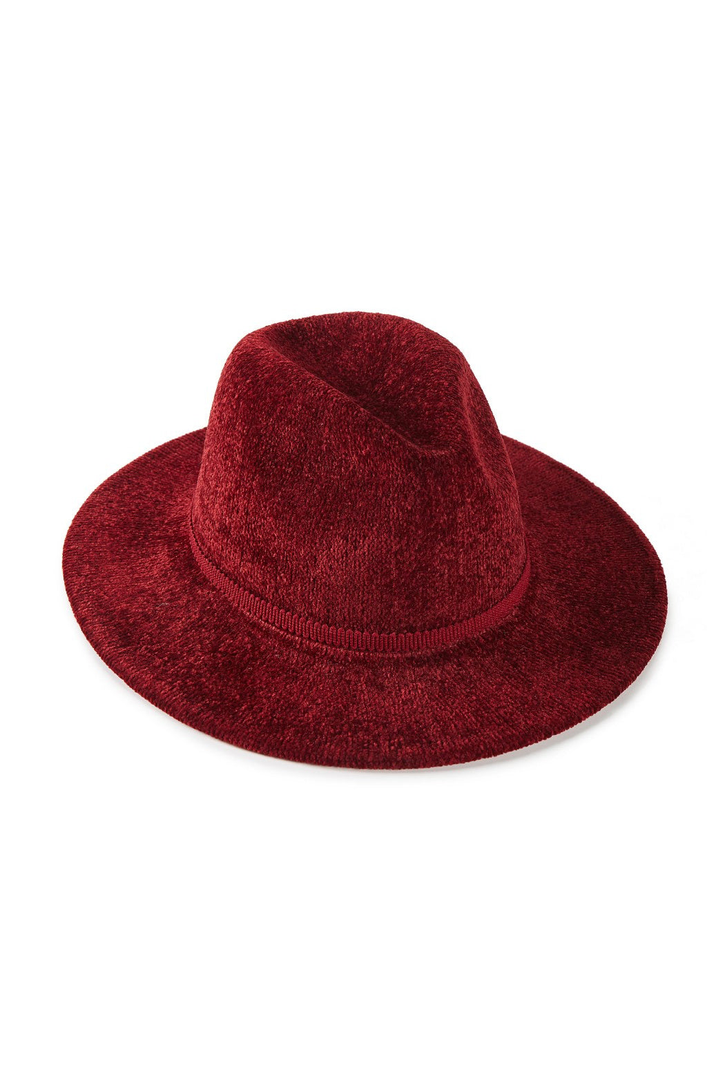 Velour Knit Ribbon Band Fedora