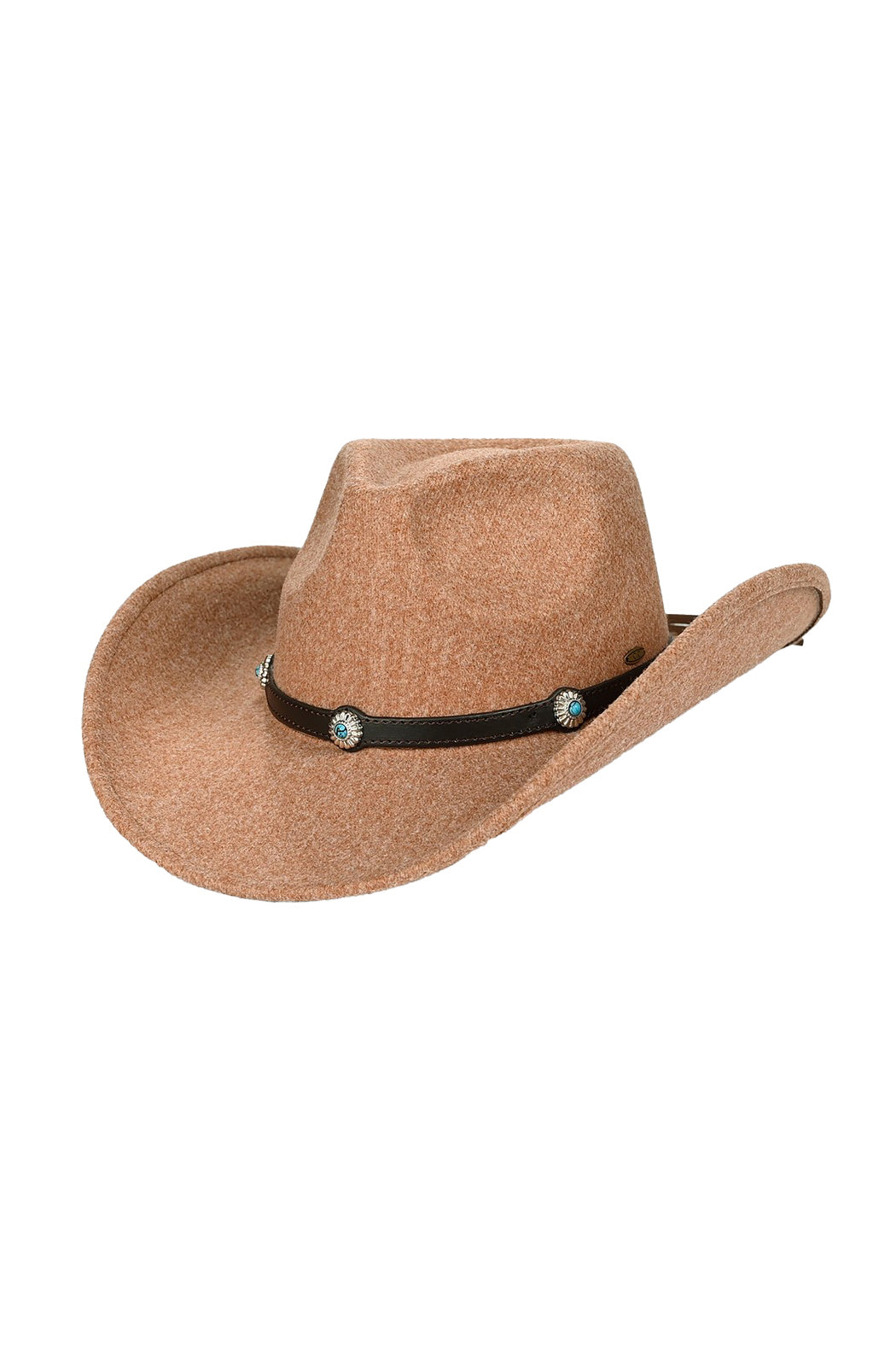 Turquoise Stone Felt Cowboy Hat
