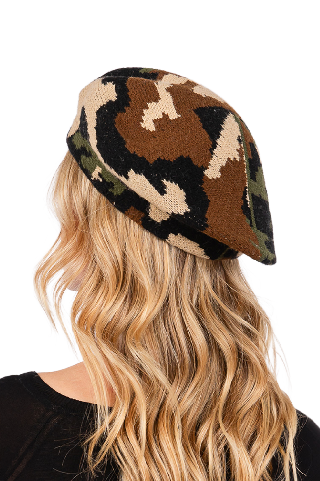 Knit Camouflage Beret