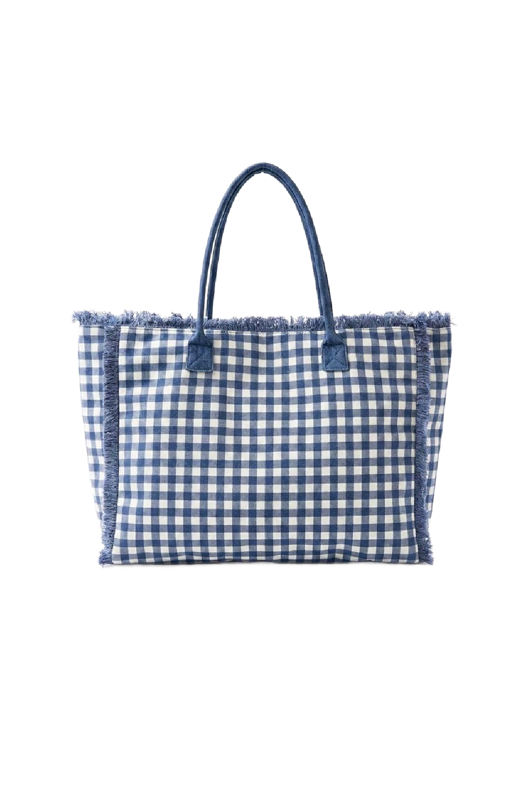 Terry Cloth Gingham Tote