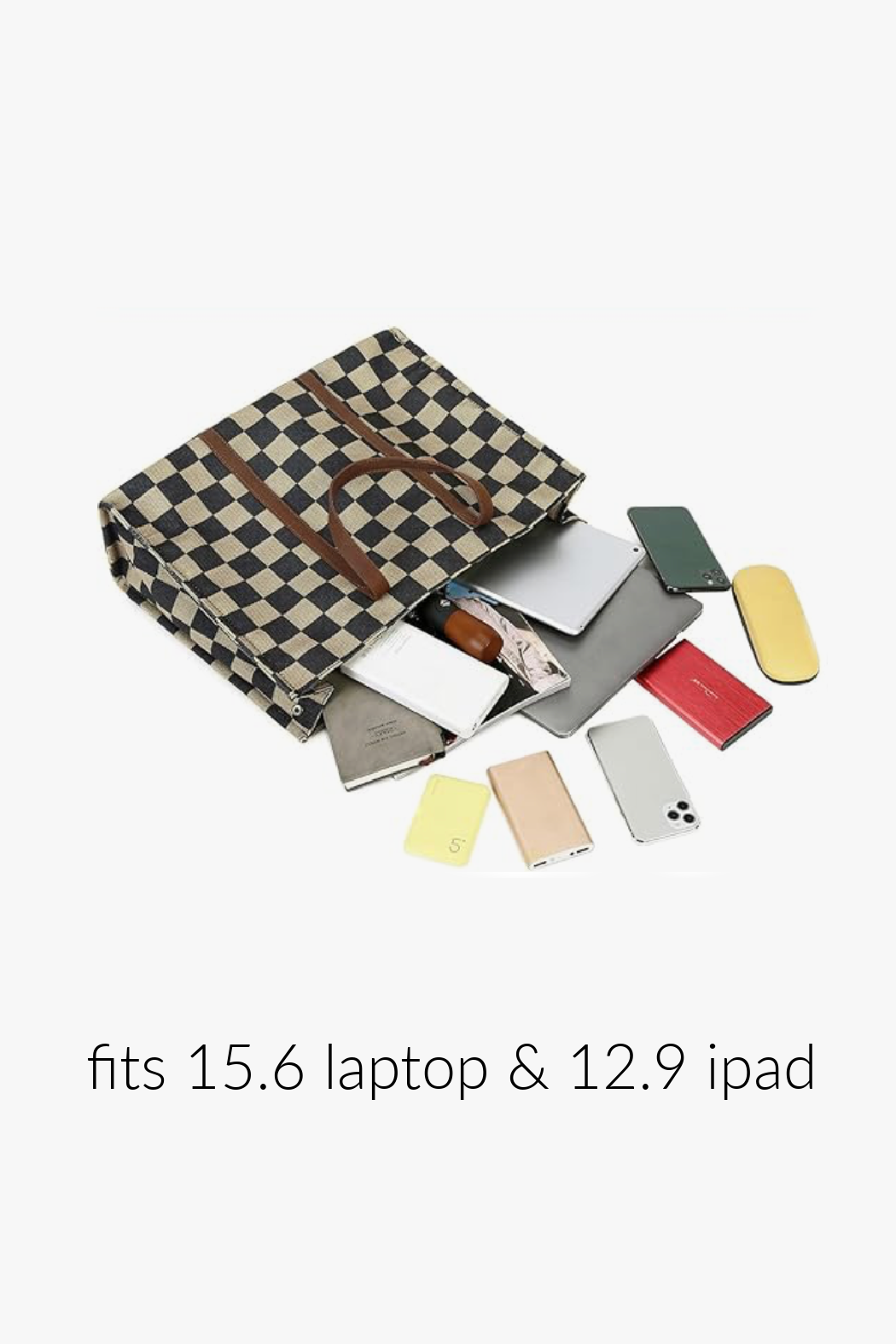 Upcycled Checker Laptop Bag
