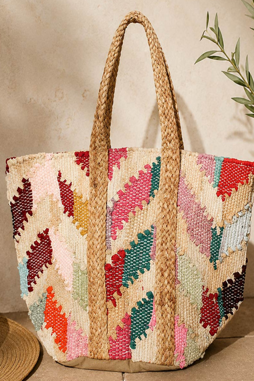Cotton Chevron Tote Bag
