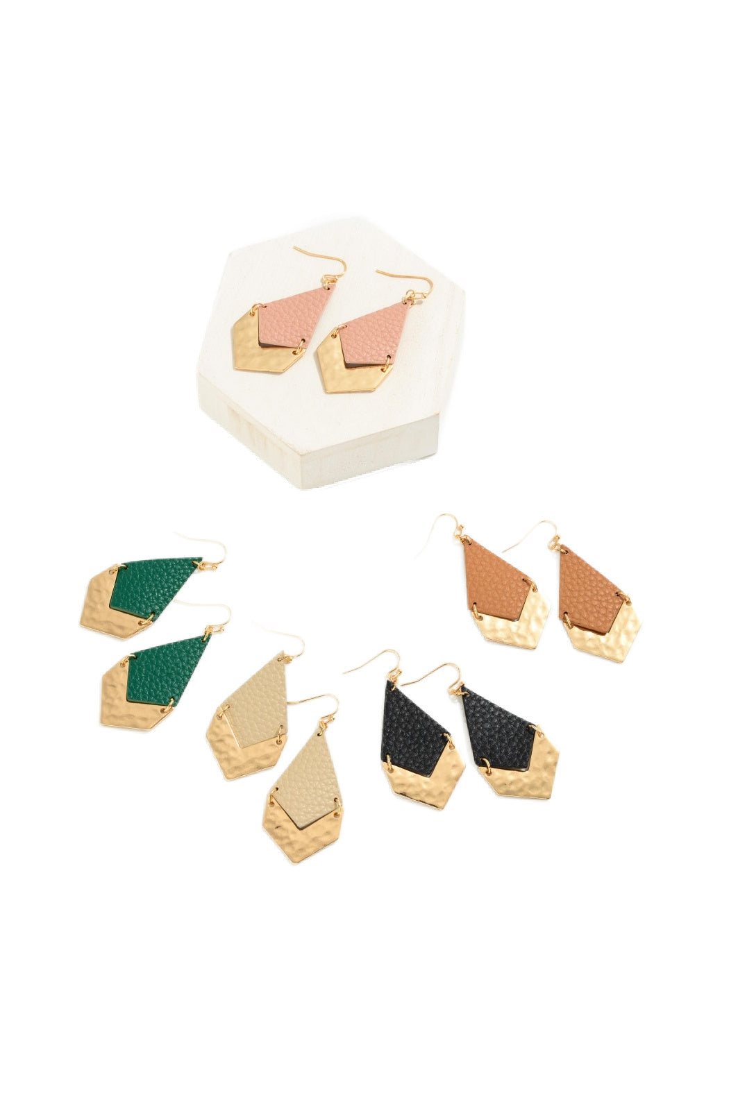 Chevron Leather Earrings