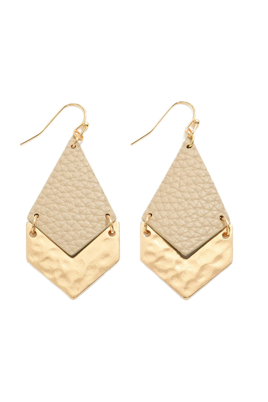 Chevron Leather Earrings
