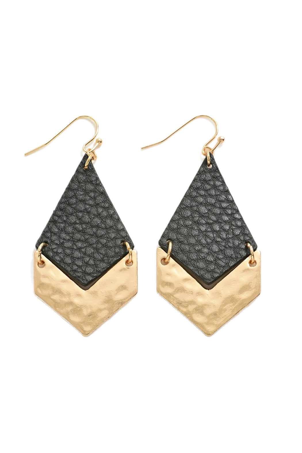 Chevron Leather Earrings