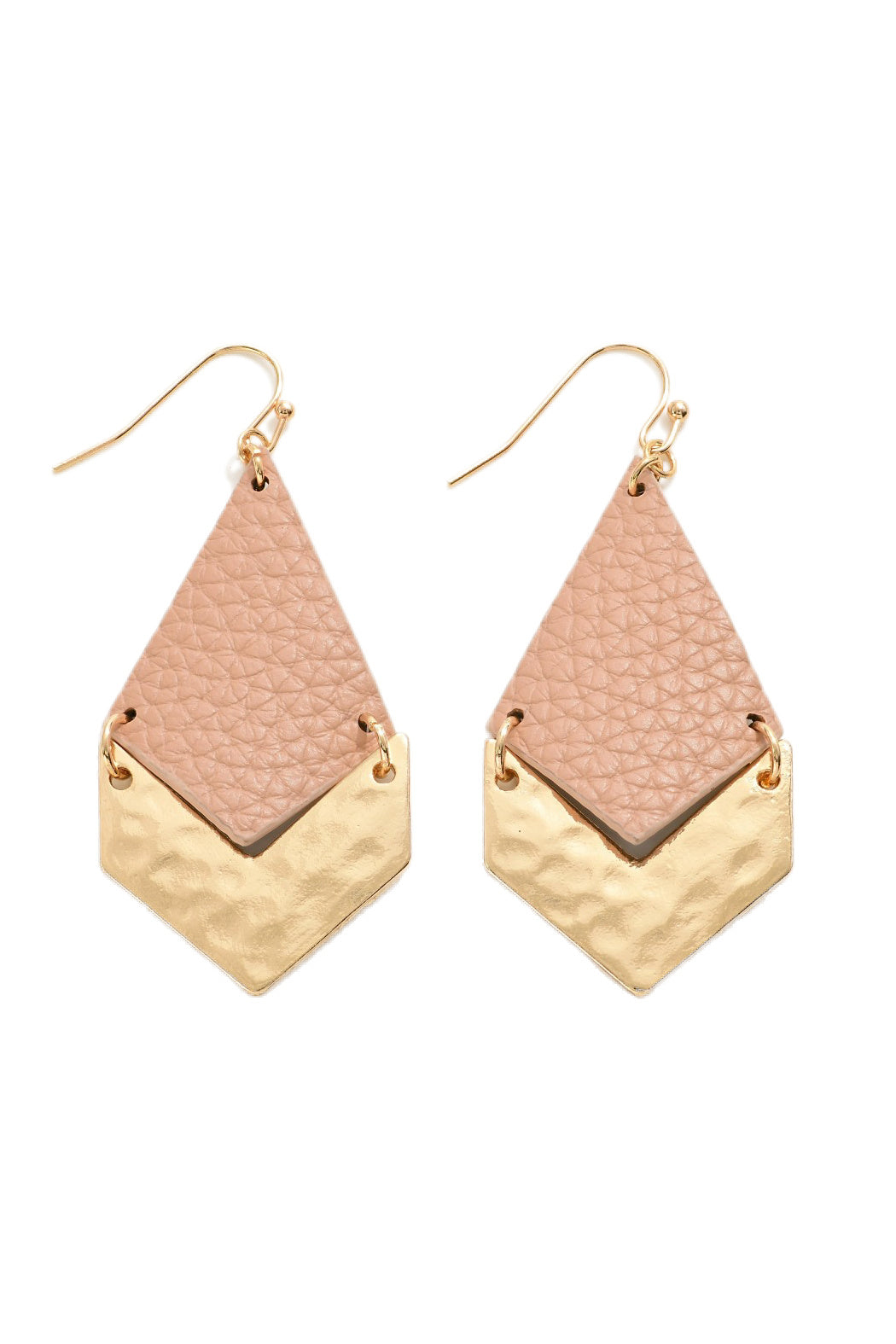 Chevron Leather Earrings