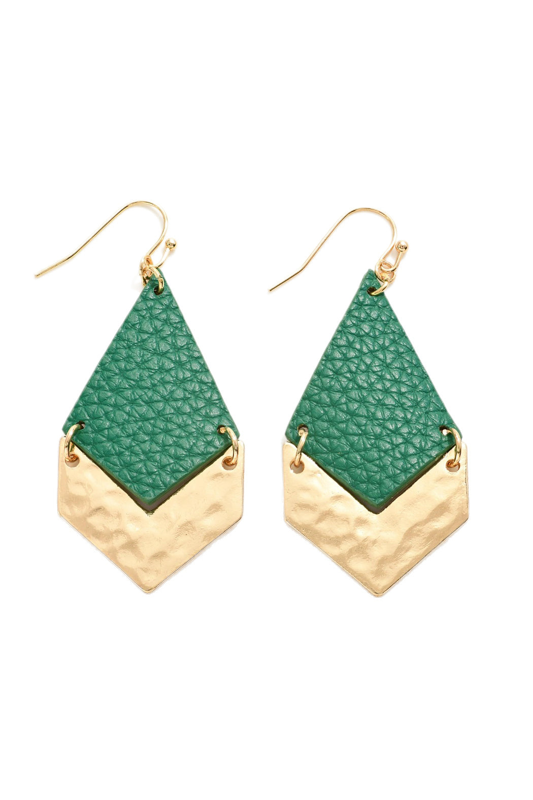 Chevron Leather Earrings