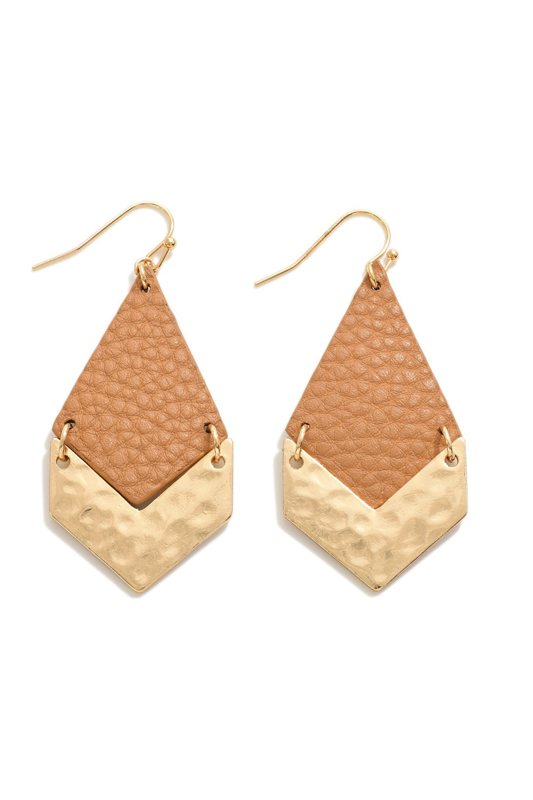 Chevron Leather Earrings