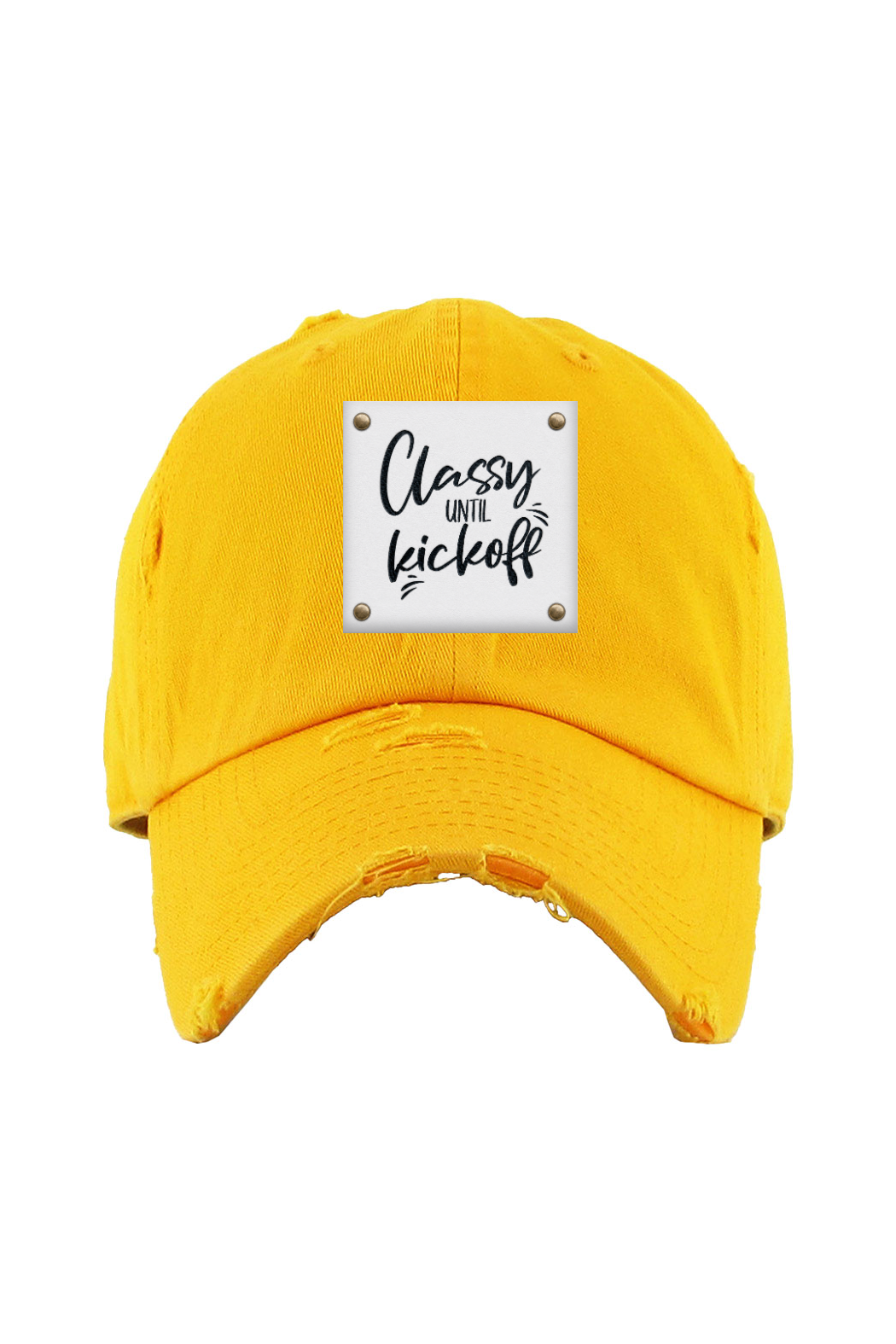 Football Classy Until Kickoff Distressed Cap