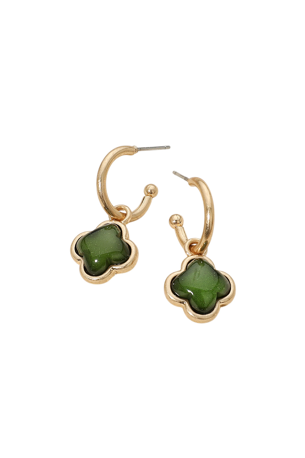 Resin Clover Earrings