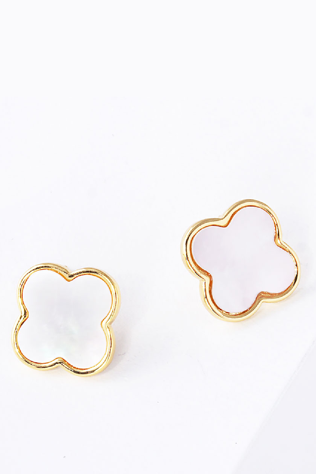 Mother of Pearl Clover Earrings
