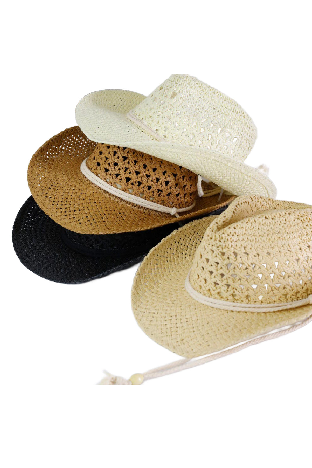 Straw Corded Cowboy Hat