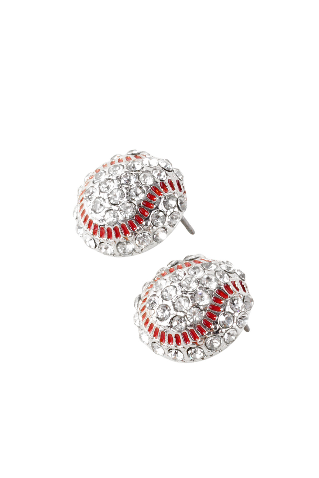 Crystal Baseball Earrings