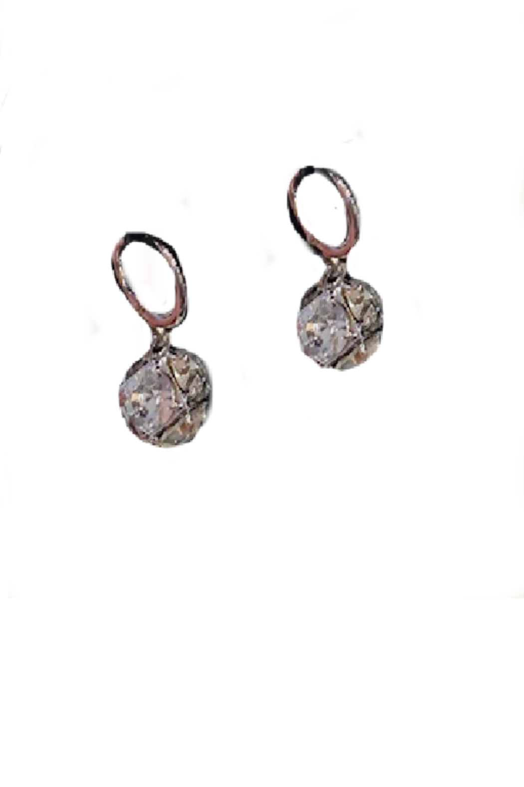 Cubic Zirconia Huggie Ball Earrings