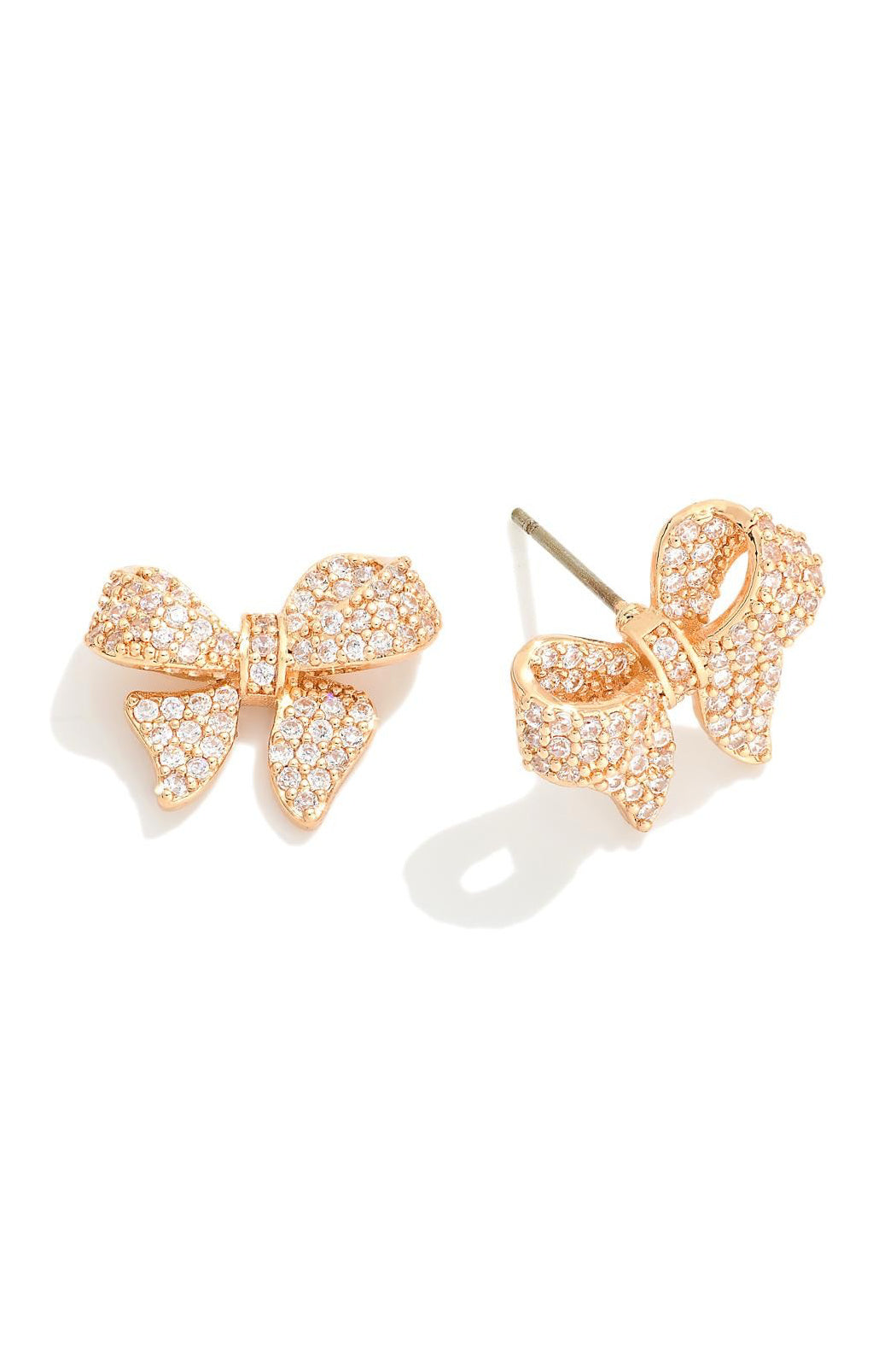 Cubic Zirconia Bow Earrings