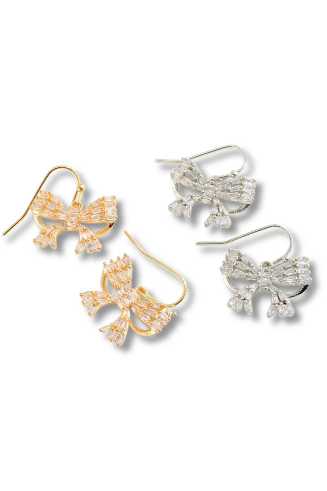 Sparkle On Bow Earrings