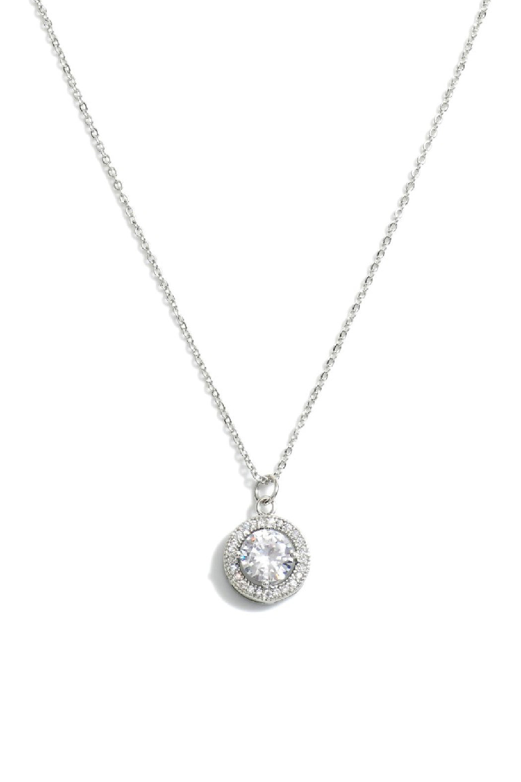 Classic Cubic Zirconia Solitaire Necklace