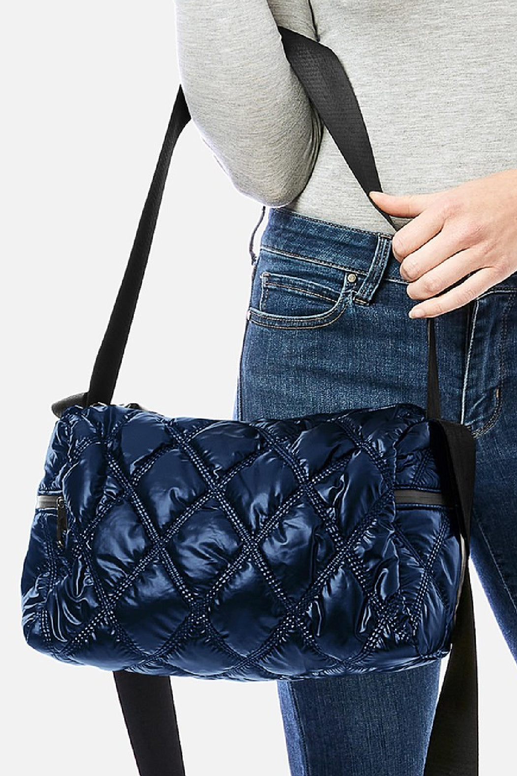 Diamond Glossy Puffer Bag